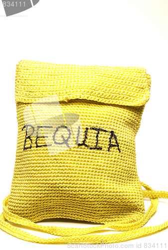 Image of knitted change purse bag souvenir of bequia island st. vincent