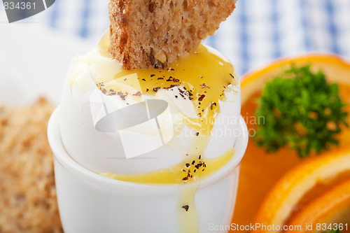 Image of Soft Boiled Egg and Toast