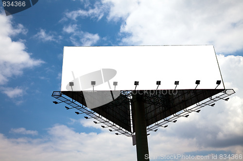 Image of the billboard on the blue sky background.