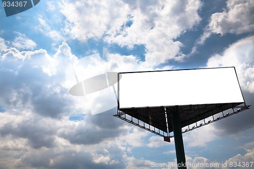 Image of the billboard on the blue sky background.