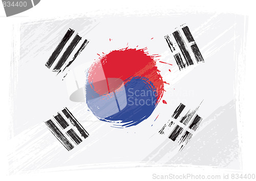 Image of Grunge South Korea flag