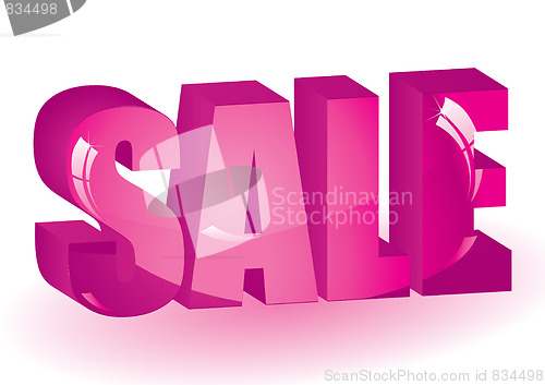 Image of Big Pink Glossy Sale word