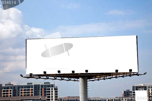 Image of the billboard on the blue sky background.