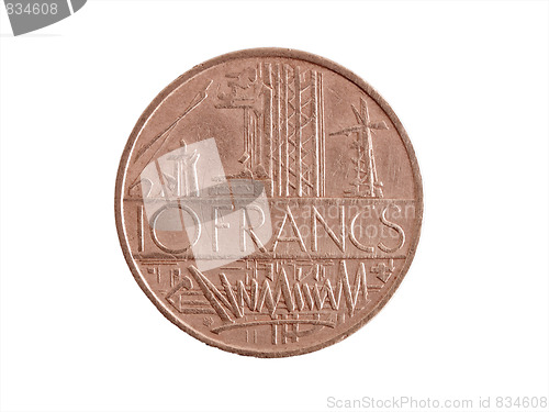 Image of Vintage French Franc coin