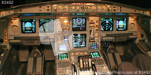 Image of Airbus A 340 Cockpit in flight