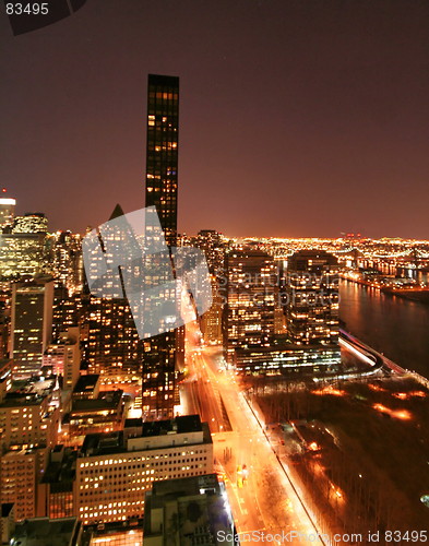Image of New York city night view