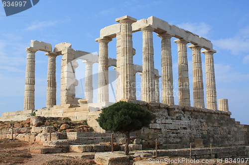 Image of Temple of Poseidon at Cape Sounion, Greece.