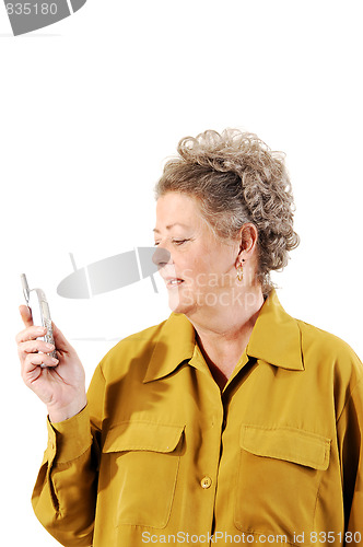 Image of Senior woman on the cell phone.