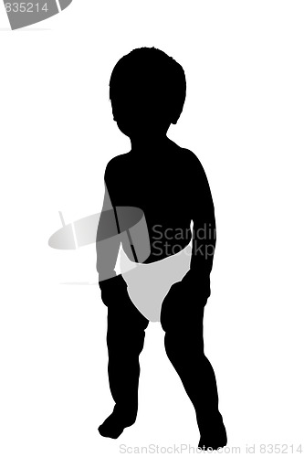 Image of Toddler Silhouette Illustration