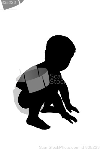 Image of Toddler Silhouette Illustration