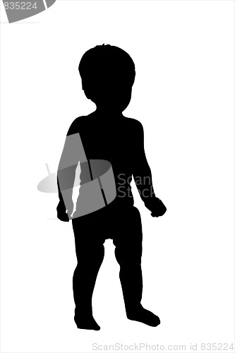 Image of Toddler Silhouette Illustration