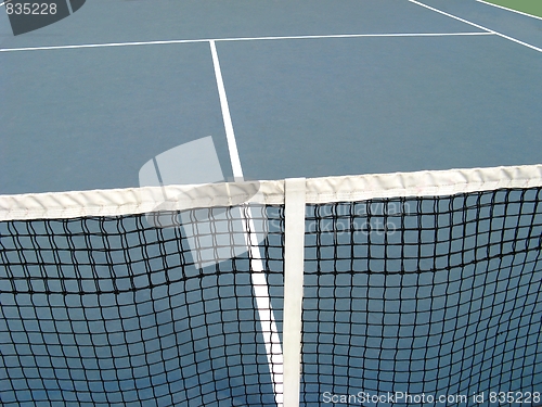 Image of tennis net close up