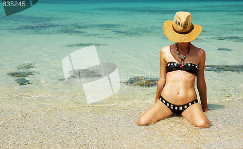 Image of Beautiful women  on the beach