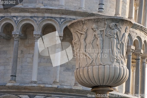 Image of Architectural Detail of Piazza dei Miracoli, Pisa, Italy