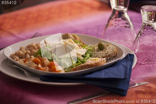 Image of Hors d'Oeuvre on a Tuscan Table