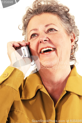 Image of Senior woman on the cell phone.