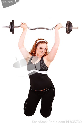 Image of Weight lifting girl.