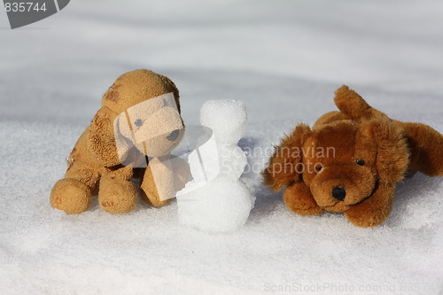 Image of Making a snowman.