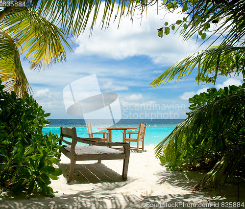 Image of Romantic cafe on the beach