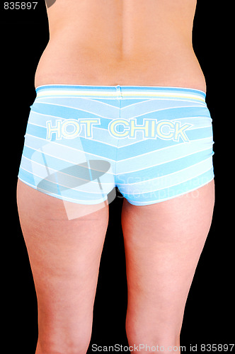 Image of Woman's bottom in panties.