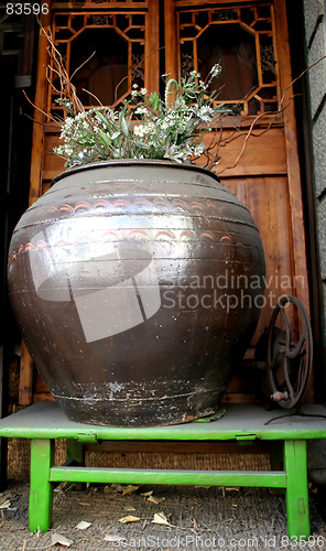 Image of Giant pot with flowers