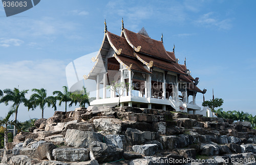 Image of Chinese palace on stone