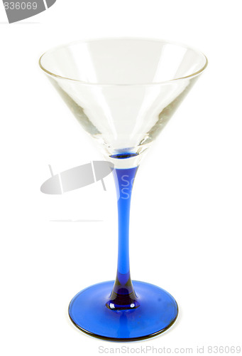 Image of Glass for martini with blue drumstick