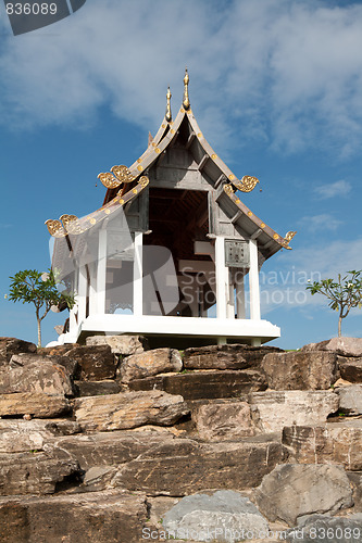 Image of Chinese palace on stone