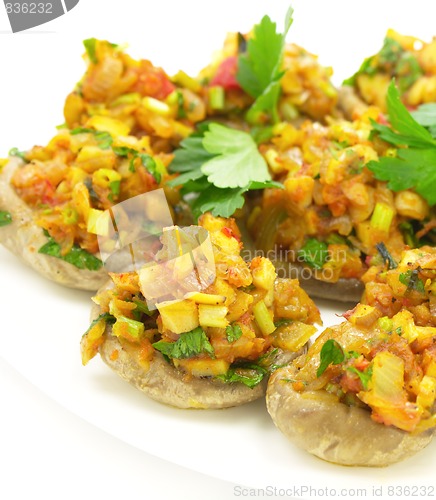 Image of Mushrooms stuffed with vegetables