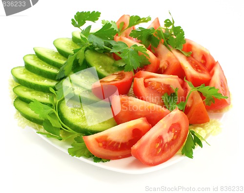 Image of Fresh vegetable on plate