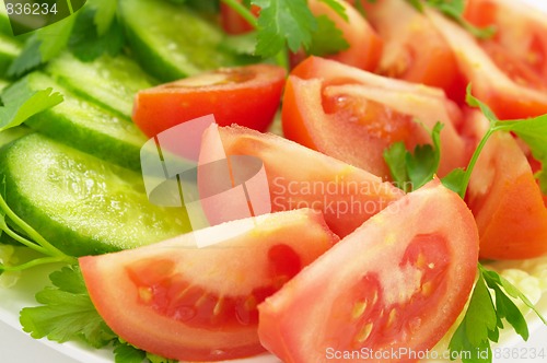 Image of Fresh vegetable on plate