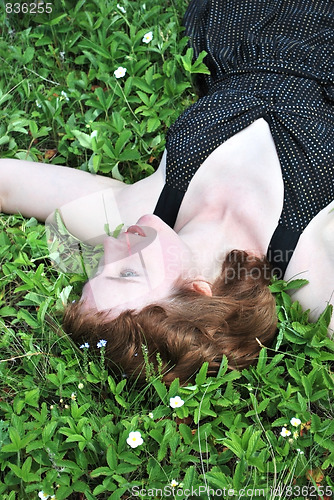 Image of woman on lawn