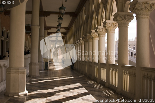 Image of Venetian Balcony Columns and Arches in Las Vegas