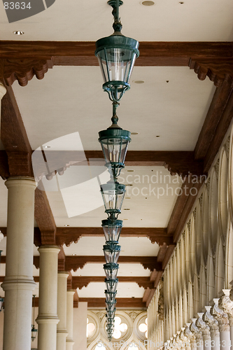 Image of Italian Style Ceiling Lamps in a Row in Venetian , Las Vegas