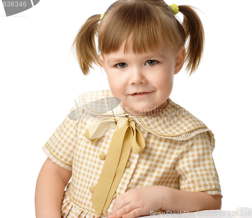 Image of Portrait of a little girl, back to school