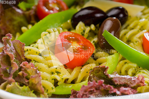 Image of italian fusilli pasta salad