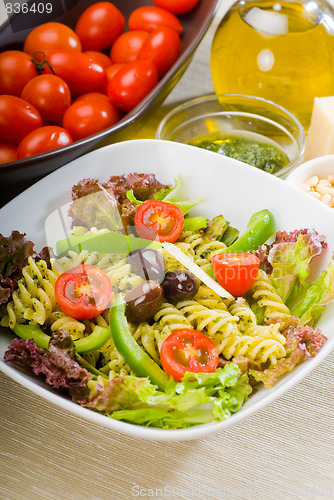 Image of italian fusilli pasta salad