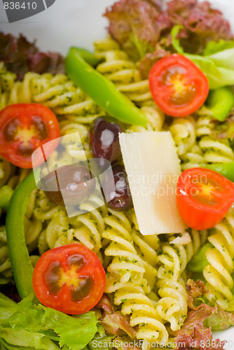 Image of italian fusilli pasta salad