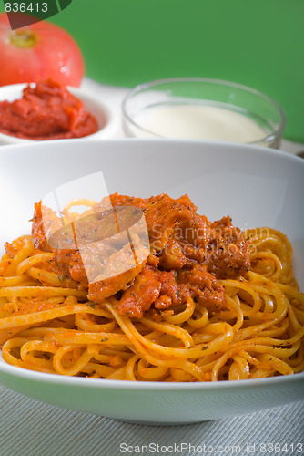 Image of tomato and chicken pasta