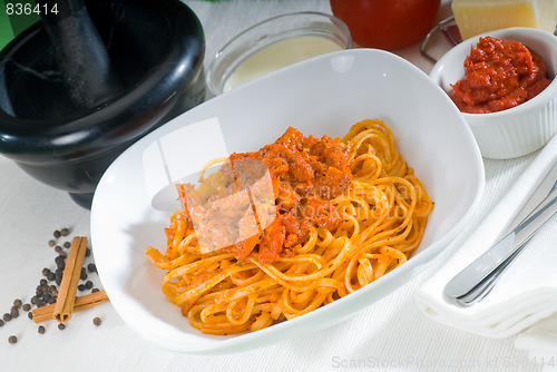 Image of tomato and chicken pasta