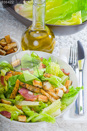 Image of fresh homemade ceasar salad