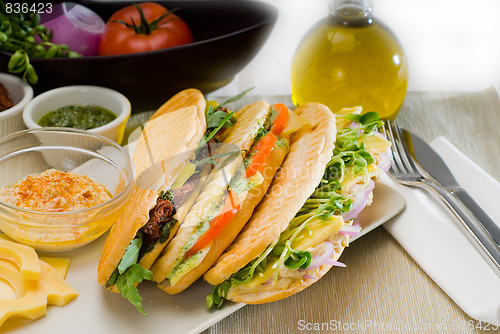 Image of assorted panini sandwich