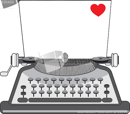 Image of Old Typewriter Heart