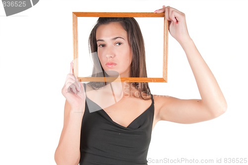 Image of Woman with frame