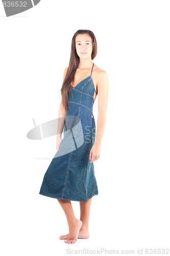 Image of Beautiful woman in studio