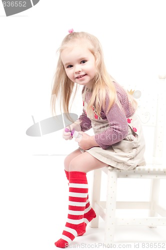 Image of Little girl and bubbles