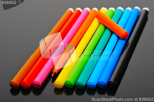 Image of Colored felt pens