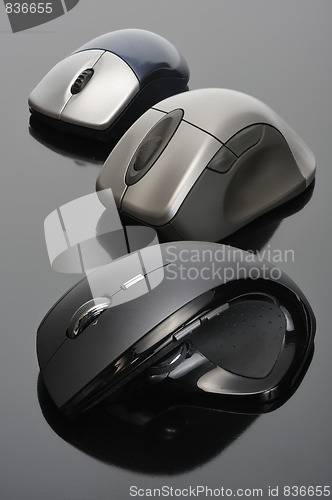 Image of Modern wireless computer mouses