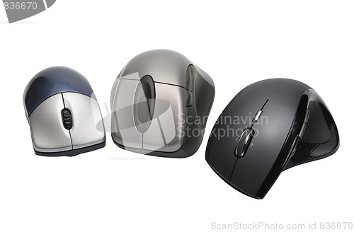 Image of Modern wireless computer mouses