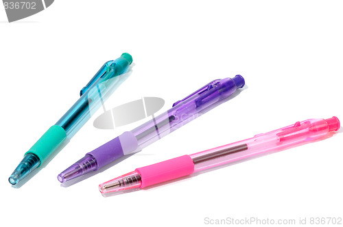 Image of Multicolored transparent pens